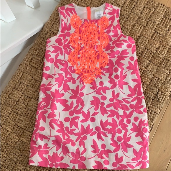 Crewcuts Other - Crewcuts Embroidered Shift Tunic dress coral pink